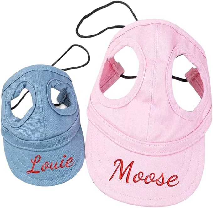 Sombrero para perro con nombre bordado personalizado