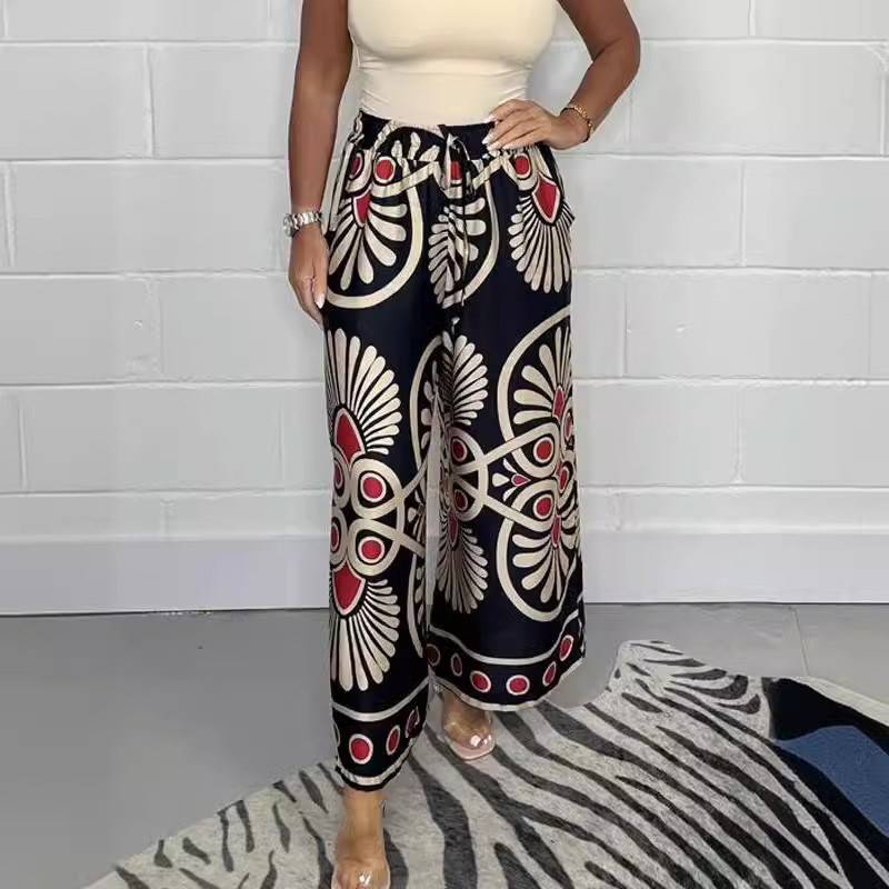 Pantalones bohemios de verano para mujer