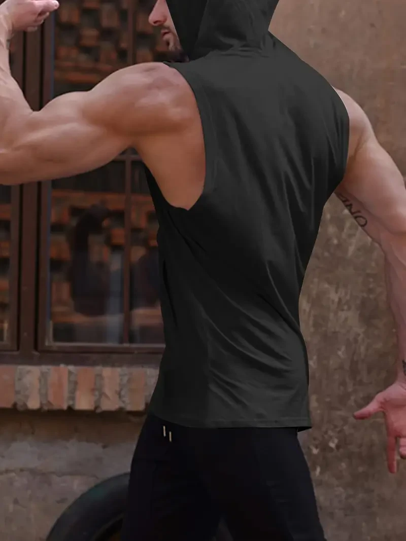 Sudadera con capucha de rendimiento sin mangas PowerBoost para hombre