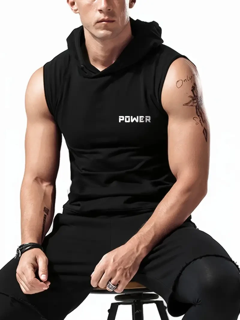 Sudadera con capucha de rendimiento sin mangas PowerBoost para hombre