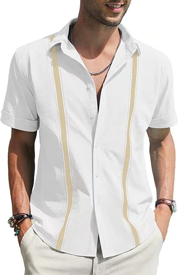 Camisa de solapa a juego para hombre