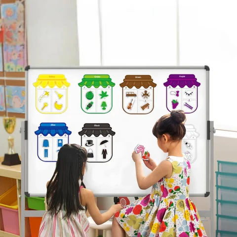 Pegatinas magnéticas de inspiración Montessori para un aprendizaje creativo
