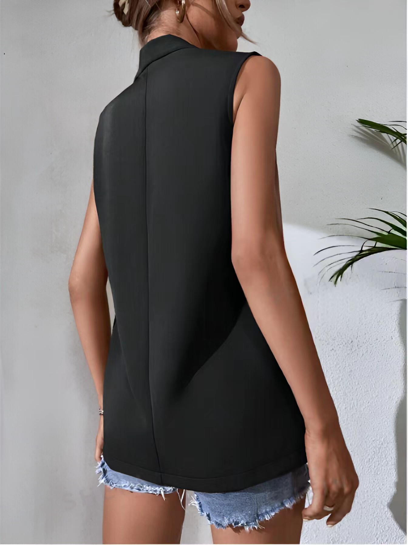 Chaleco de traje de viaje para mujer sin hebilla