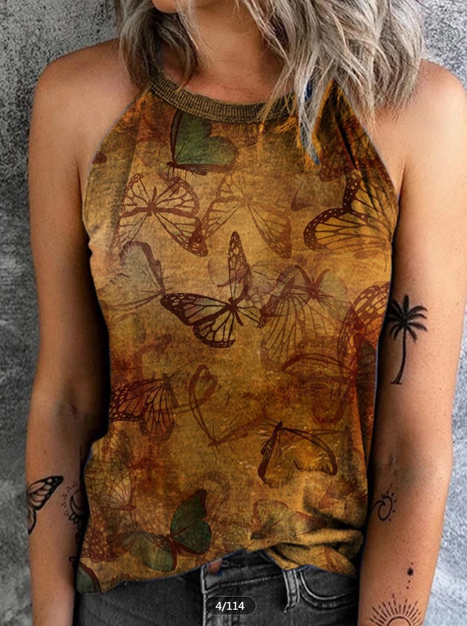 Top casual vintage para mujer
