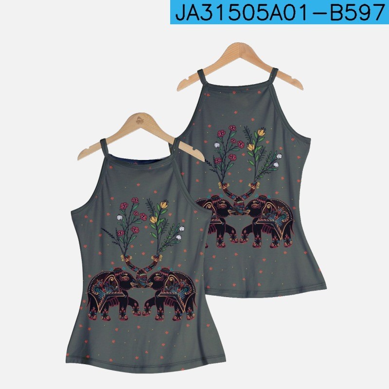 Top casual vintage para mujer