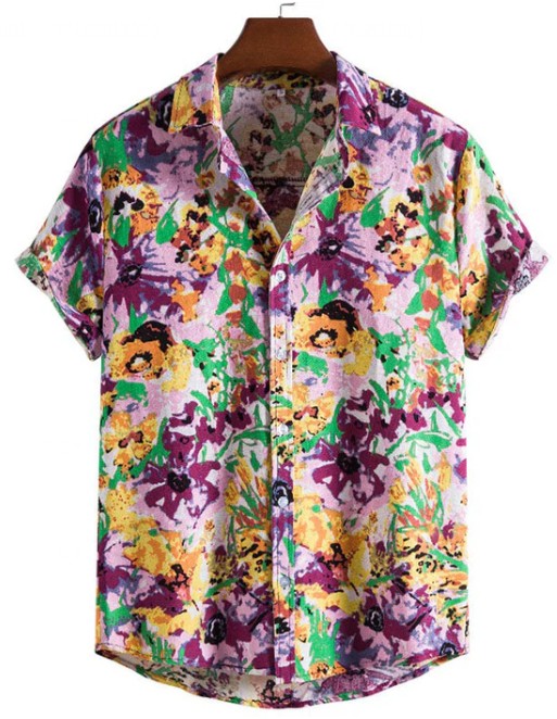 Camisa de verano para hombre con estampados coloridos