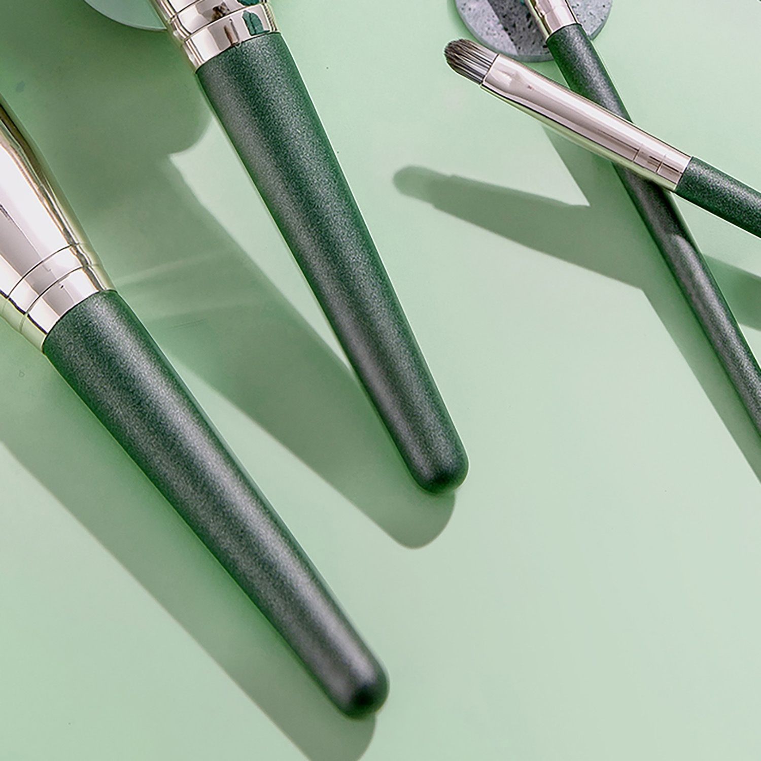 Set de 14 pinceles de maquillaje Green Cloud