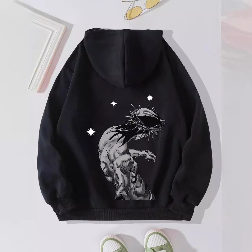 Sudadera con capucha y estampado de cruces cepilladas para mujer