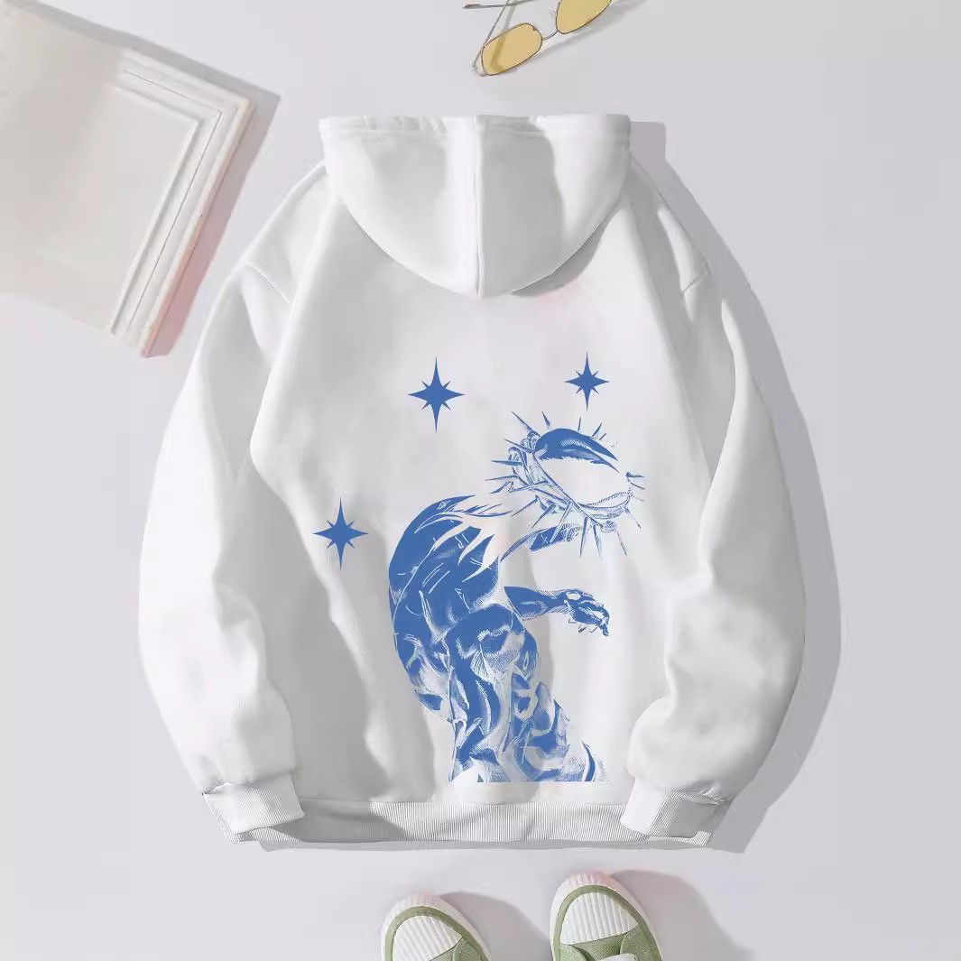 Sudadera con capucha y estampado de cruces cepilladas para mujer
