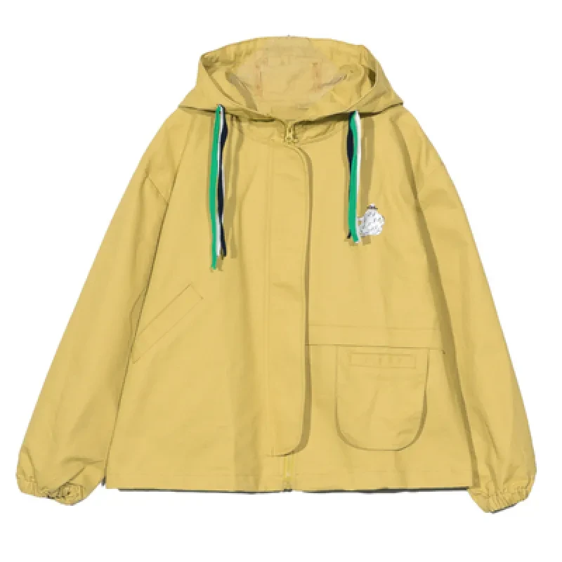 Chaqueta holgada con capucha y cremallera