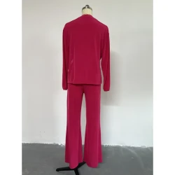Conjunto casual de pantalones de pierna ancha