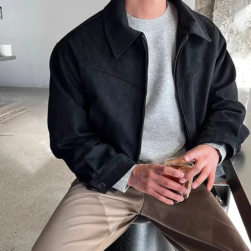 Chaqueta corta de moda con solapas sueltas para primavera y otoño