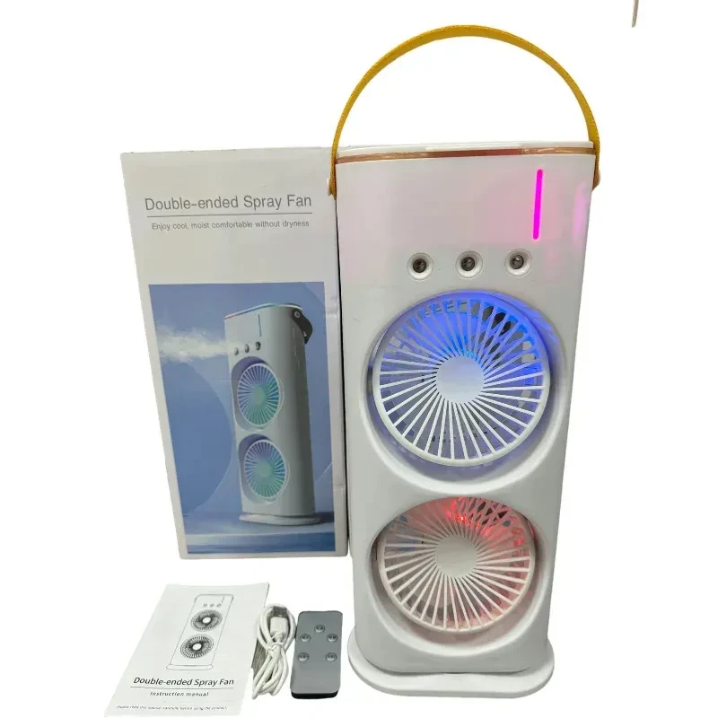 Humidificador portátil con ventilador de pulverización de doble extremo
