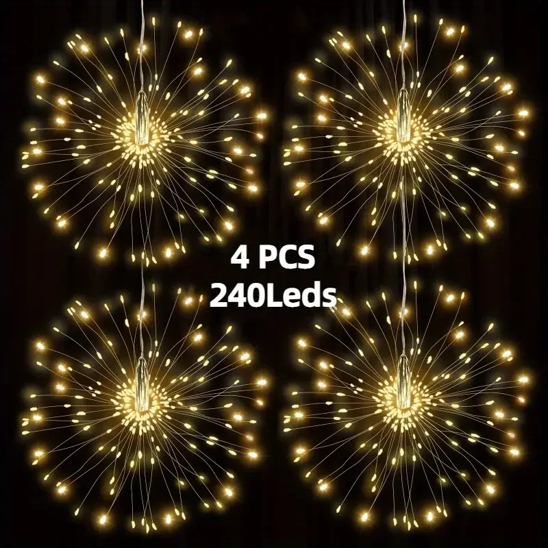 Luces LED solares para fuegos artificiales Starburst
