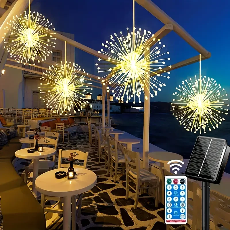 Luces LED solares para fuegos artificiales Starburst