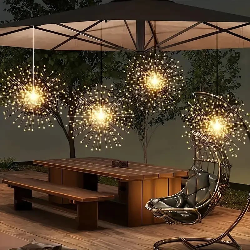 Luces LED solares para fuegos artificiales Starburst