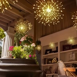 Luces LED solares para fuegos artificiales Starburst