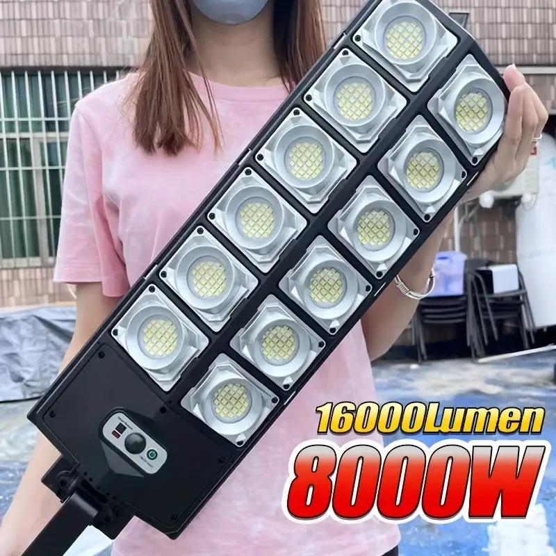Luz LED solar para exteriores de 7700 lm