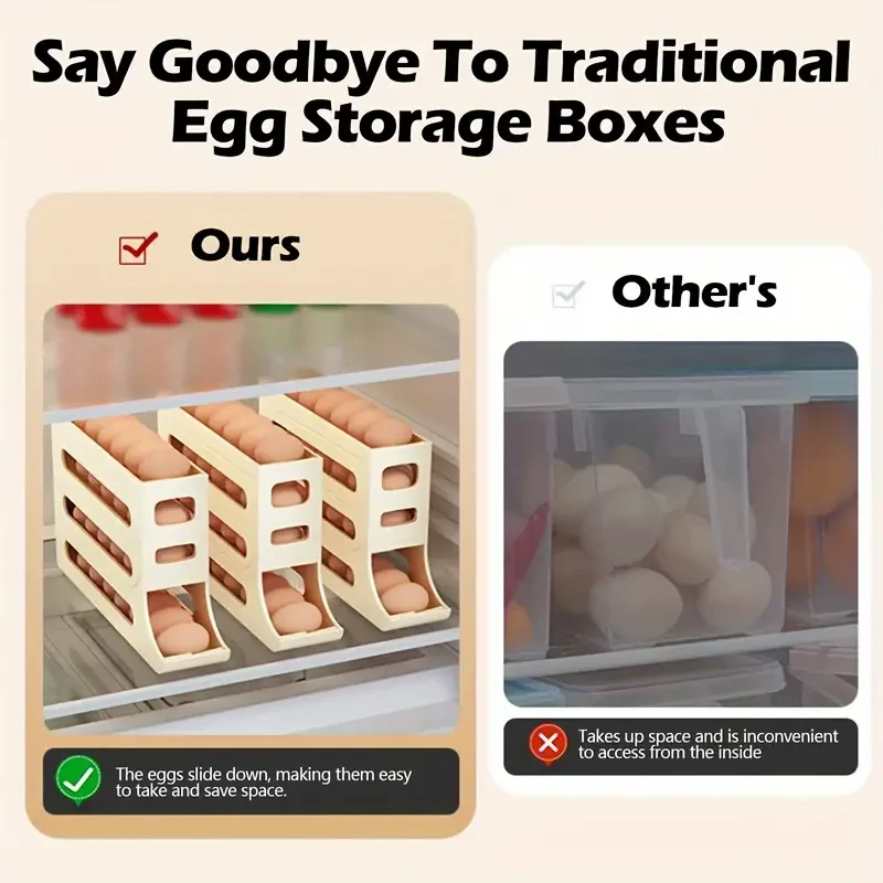 Organizador inteligente de huevos para refrigerador