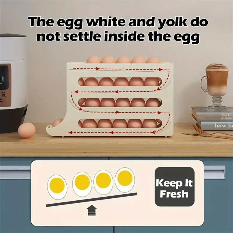 Organizador inteligente de huevos para refrigerador