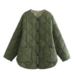 Abrigo acolchado de algodón para mujer de estilo invernal chic