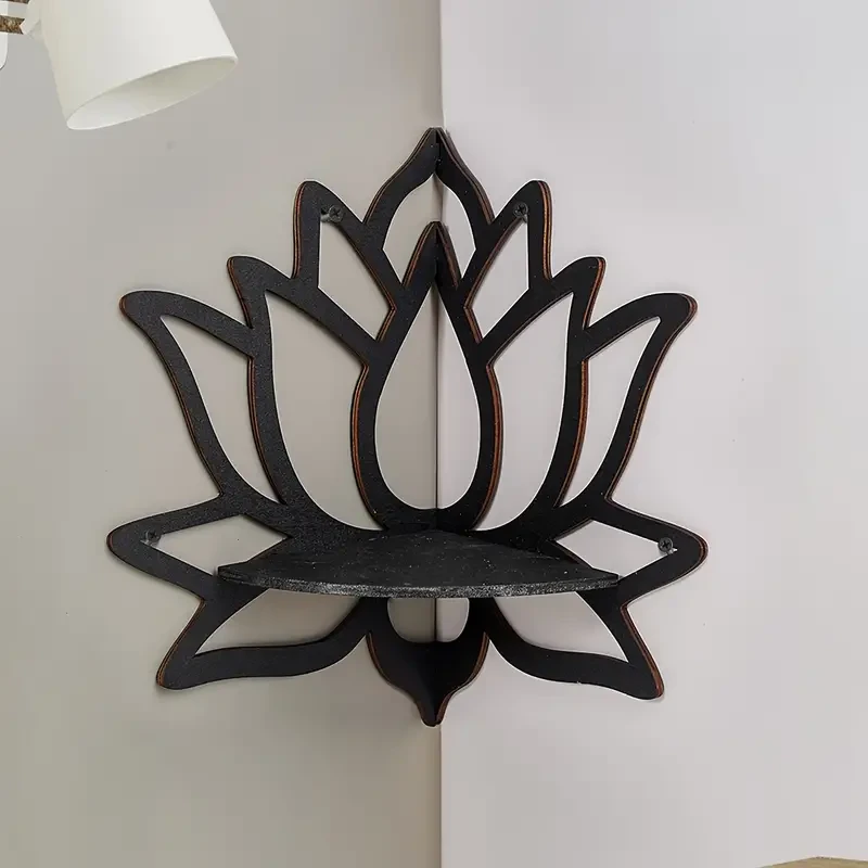 1 estante flotante elegante con forma de loto