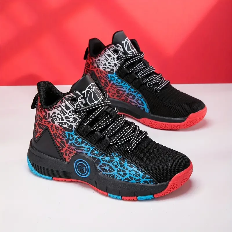 Zapatillas de baloncesto altas de moda para niño