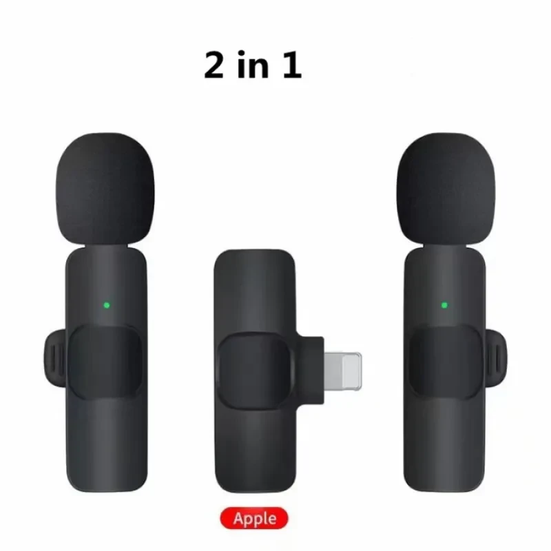 Juego de mini micrófonos inalámbricos de solapa
