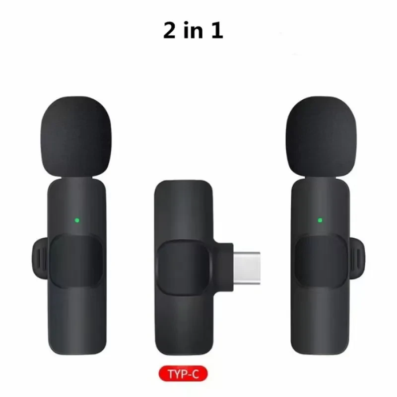 Juego de mini micrófonos inalámbricos de solapa