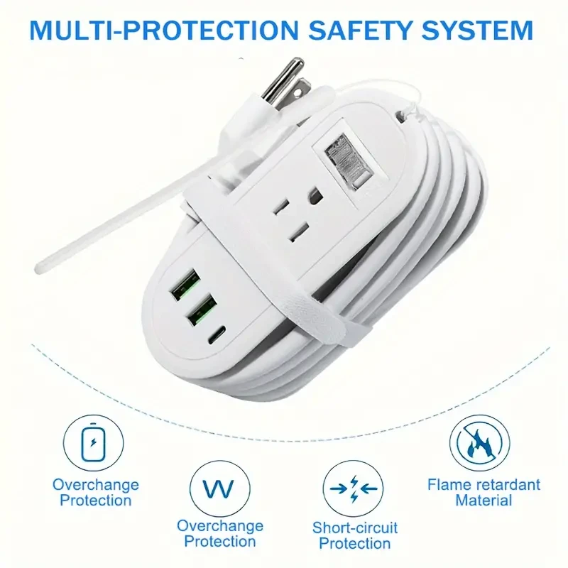Regleta de viaje con tomas USB