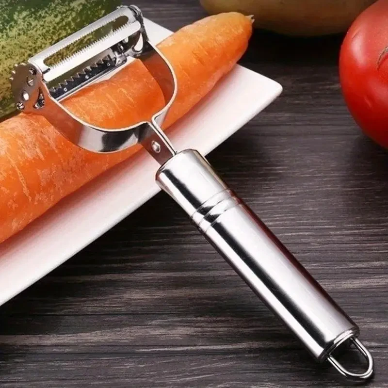 1 pelador de verduras de acero inoxidable