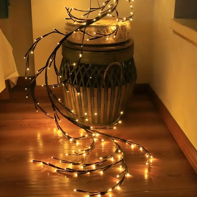 Lámpara de pared LED de rama de árbol regulable en amarillo cálido