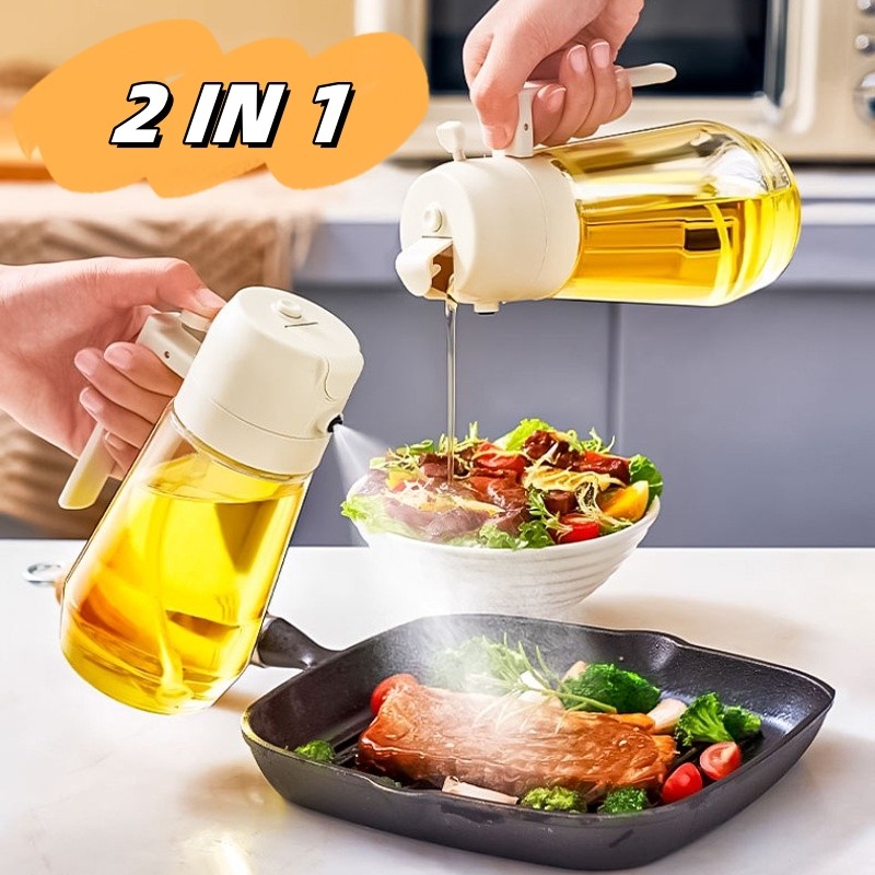 Dispensador de aceite de oliva en aerosol 2 en 1 para cocinar