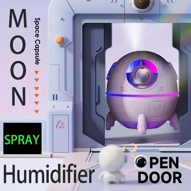 Humidificador de aire recargable Space Capsule - Difusor de vapor frío USB