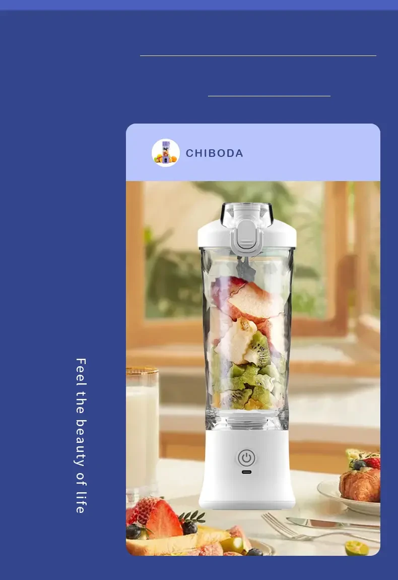 Licuadora portátil recargable por USB - Licuadora personal de 20.29 oz para batidos y licuados