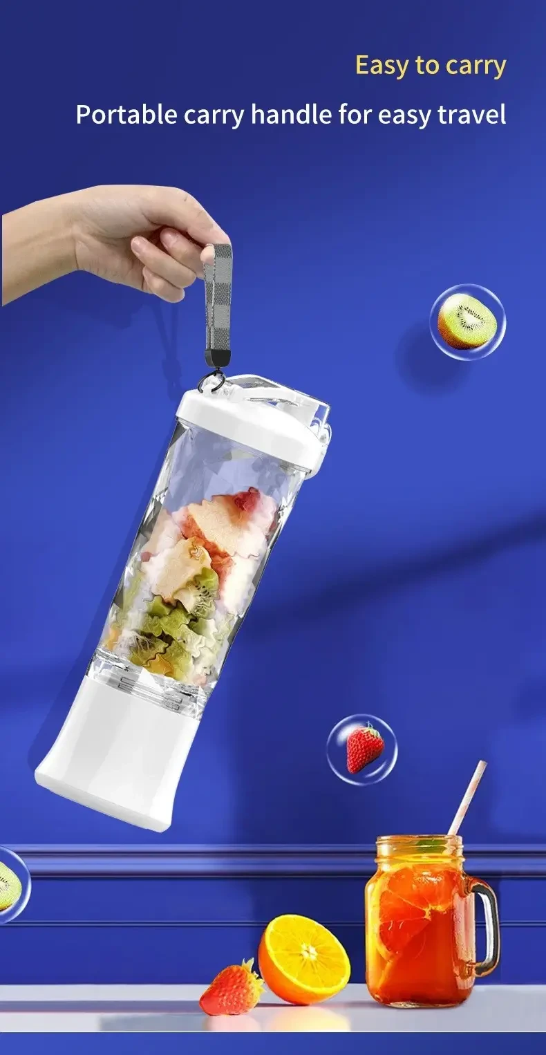 Licuadora portátil recargable por USB - Licuadora personal de 20.29 oz para batidos y licuados