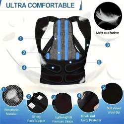 Corrector de postura ajustable - Soporte de espalda invisible para hombres y mujeres