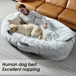 Cama lavable de piel sintética para perros - 180 x 114 x 30 cm