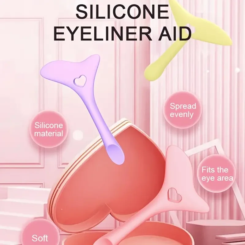 1 plantilla de silicona para delineador de ojos de maquillaje rápido