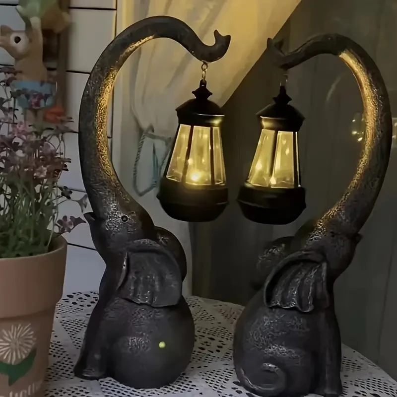 Estatua de elefante alimentada por energía solar