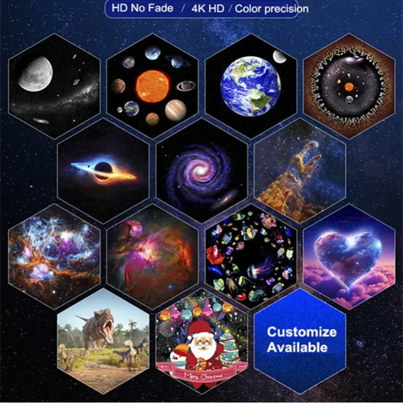 Lámpara de proyector de galaxia ultra clara con bola espacial giratoria