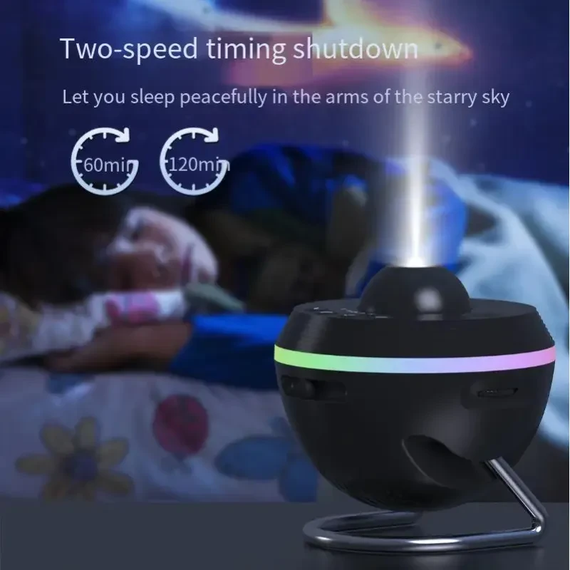 Lámpara de proyector de galaxia ultra clara con bola espacial giratoria