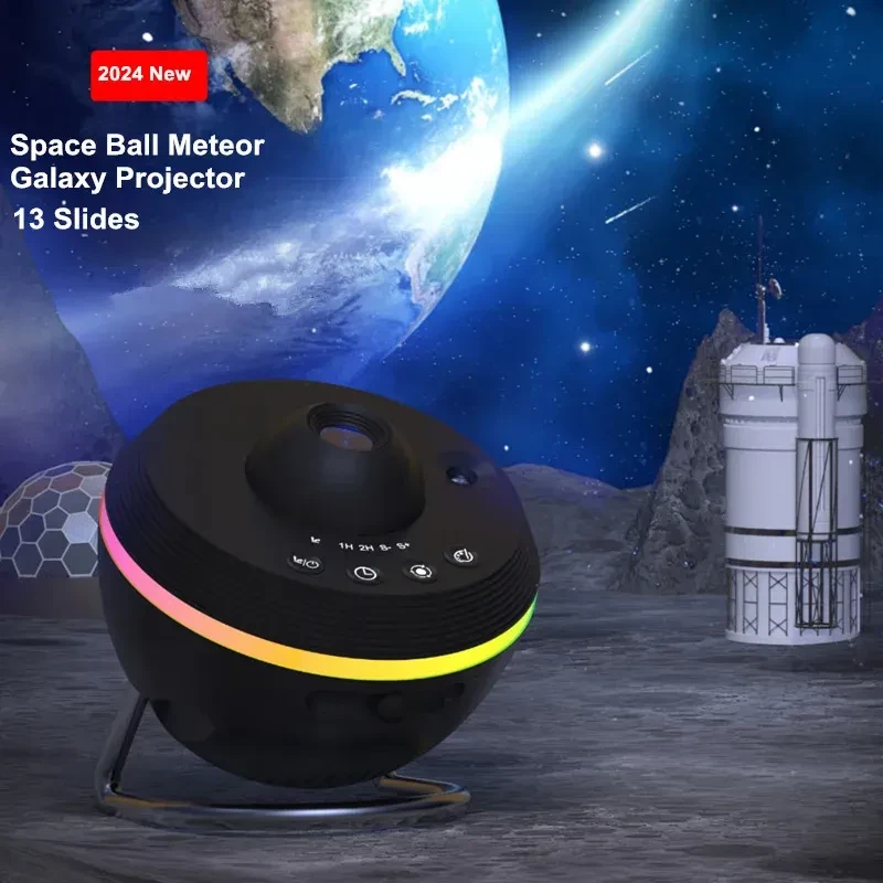 Lámpara de proyector de galaxia ultra clara con bola espacial giratoria