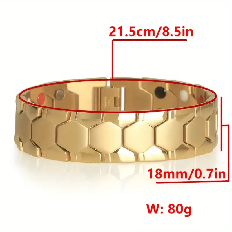 Pulsera dominante de acero y titanio para hombre