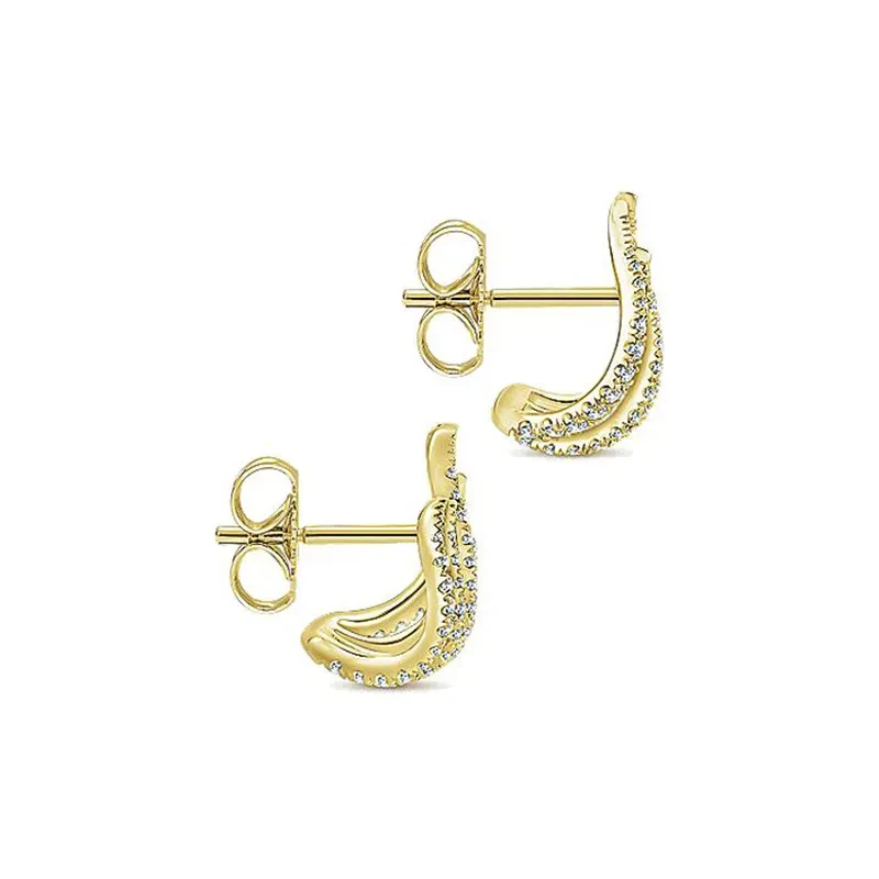 Pendientes de metal con baño de diamantes de nuevo estilo