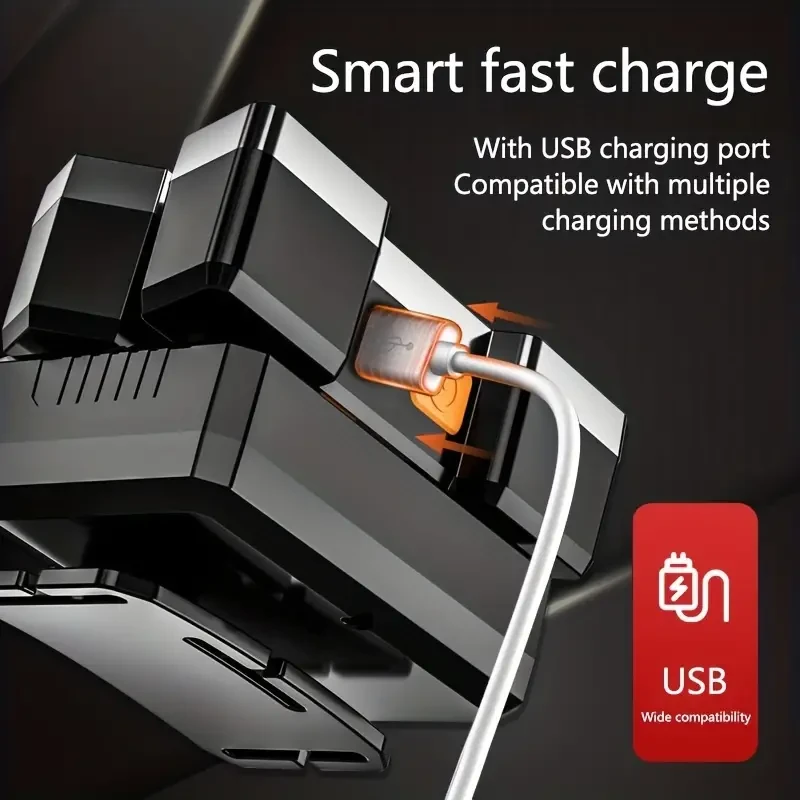 Linterna frontal recargable por USB con batería incorporada