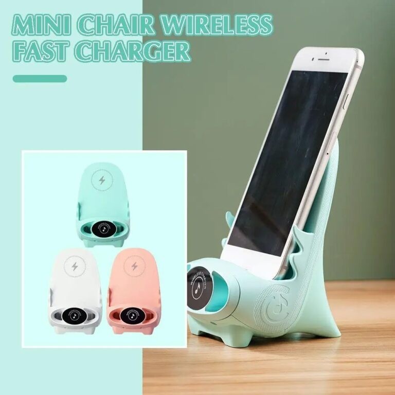 Mini silla inalámbrica con cargador rápido y multifuncional para teléfono.