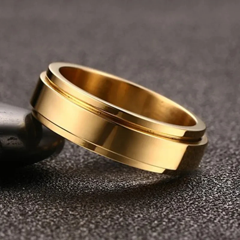 Anillo giratorio de acero inoxidable para joyería