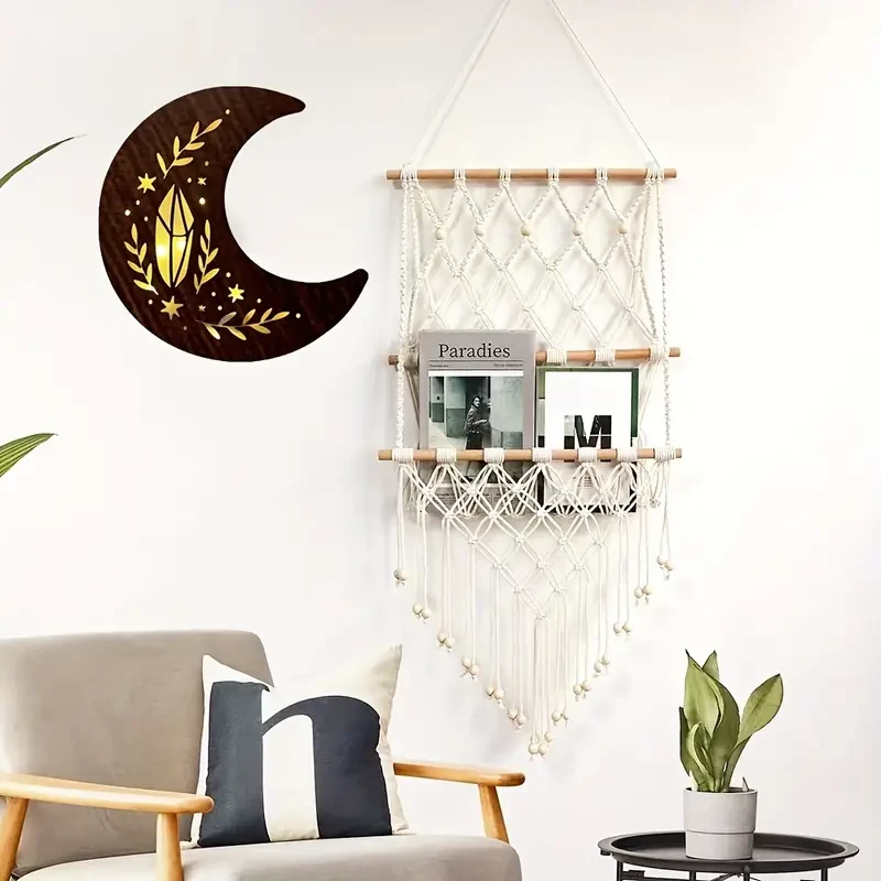 Decoraciones LED de madera tallada fina de bajo voltaje de 3 V