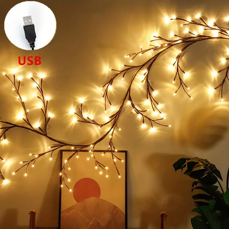 Luces de enredadera para árbol de Navidad DIY con alimentación USB